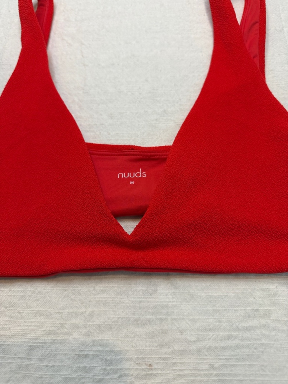 Nuuds Vibrant Red Bikini Top medium & bottom XS - Picture 6 of 7